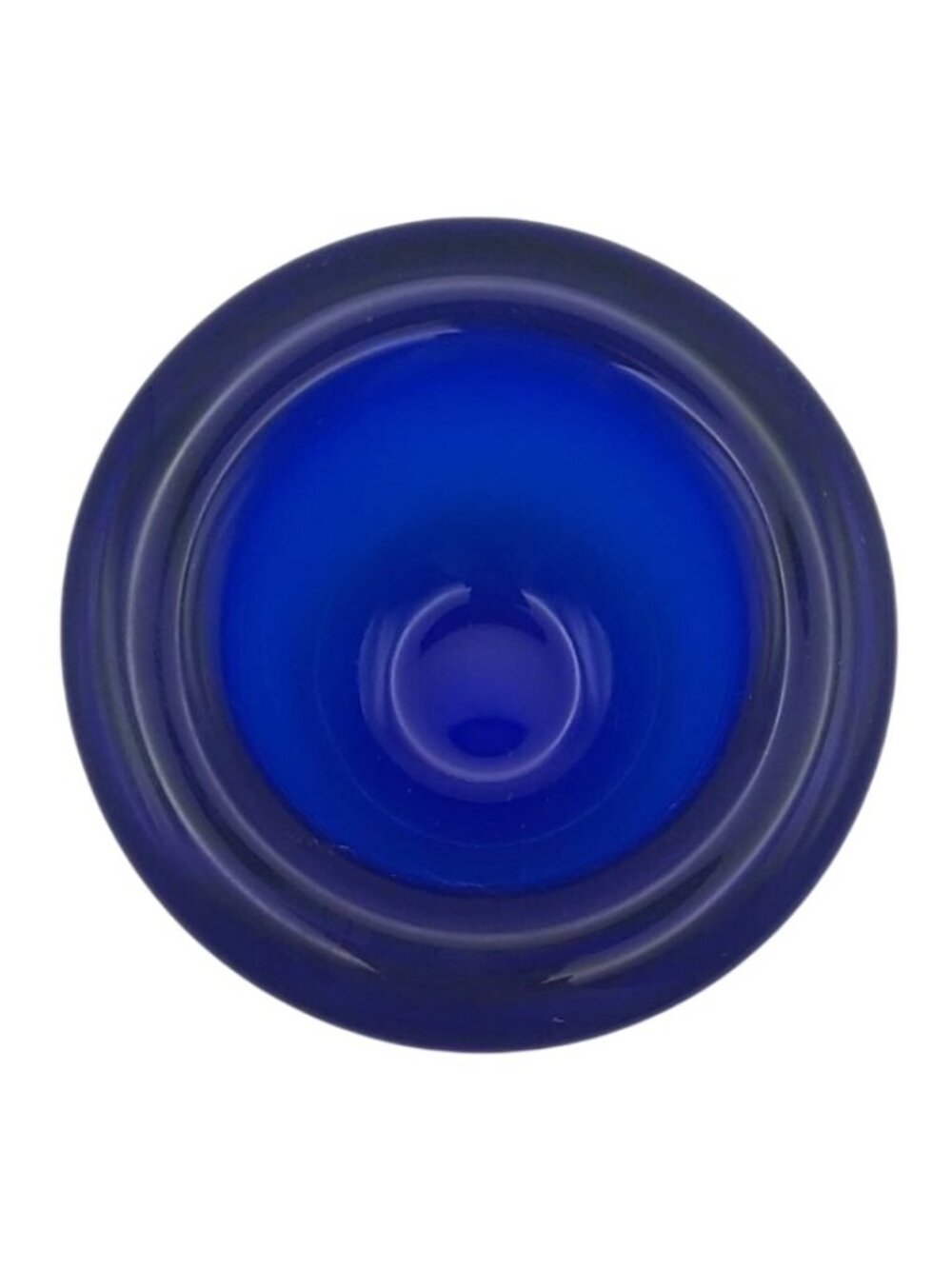 Vintage Kosta Boda Atoll Cobalt Blue Art Glass Candle Holder Anna Ehrner Sweden - Picture 2 of 8